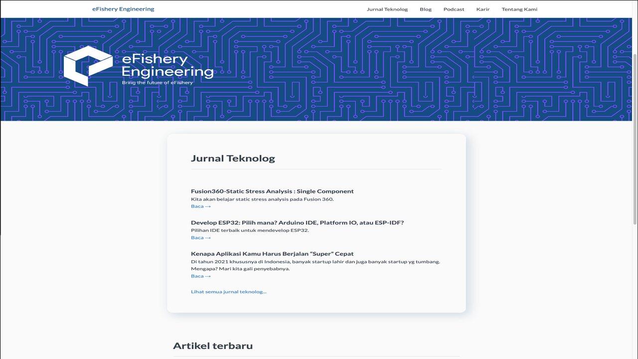 eFishery Engineering Blog home page